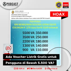 Cek Fakta: Tautan “Voucer Listrik Gratis untuk Pengguna di Bawah 5.500 VA”