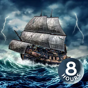Epic Thunderstorm & Large Crashing Waves Aboard Old Wooden Ship | 8 Hours