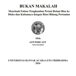 #114 Menelaah Faktor Penghambat Petani Belum Bisa ke Disko dan Kaitannya dengan Riset bidang Pertanian