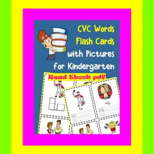 [PDF READ ONLINE] CVC Words Flash Cards with Pictures for Kindergarten: Vowels and consonants missing word activity flashcards 