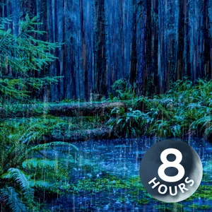 Rain Sleep Noise & Forest Stream | 8 Hour Rain + Water Sounds for Sleeping