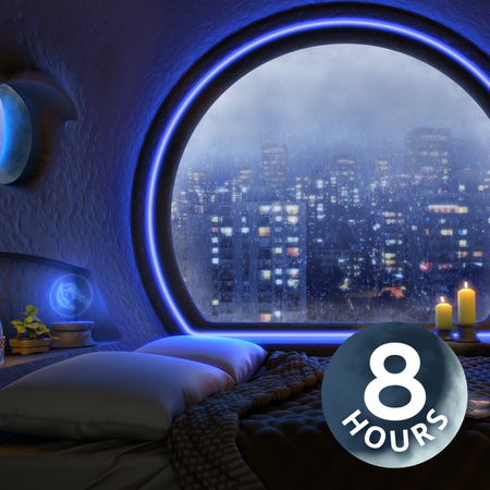 Sleep with Rain & Cozy Fireplace Sounds 8 Hours | Rainy Night at Luxury Hotel